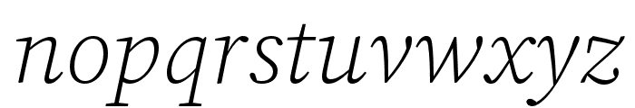 Source Serif 4 Light Italic Font LOWERCASE