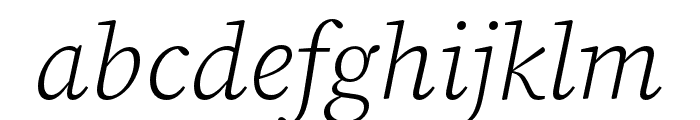 Source Serif 4 SmText Light Italic Font LOWERCASE
