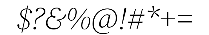 Source Serif 4 Subhead Light Italic Font OTHER CHARS