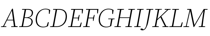 Source Serif 4 Subhead Light Italic Font UPPERCASE