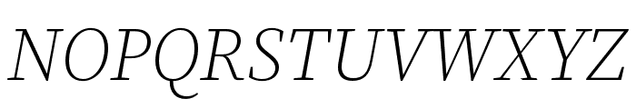 Source Serif 4 Subhead Light Italic Font UPPERCASE