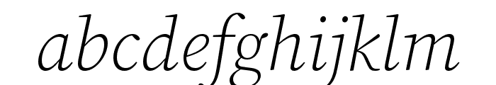 Source Serif 4 Subhead Light Italic Font LOWERCASE