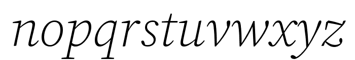 Source Serif 4 Subhead Light Italic Font LOWERCASE