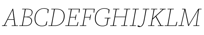 Source Serif Pro ExtraLight Italic Font UPPERCASE