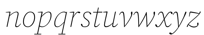 Source Serif Pro ExtraLight Italic Font LOWERCASE