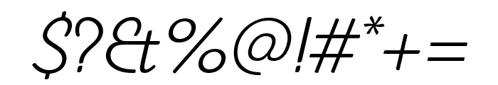 Sovba Light Oblique Font OTHER CHARS