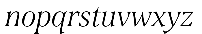 Span Compressed Light Italic Font LOWERCASE