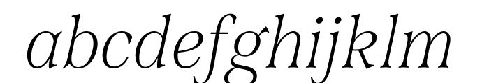 Span Compressed Thin Italic Font LOWERCASE