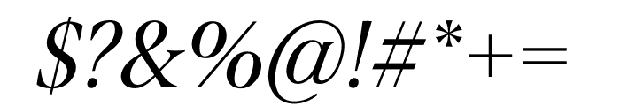 Span Condensed Regular Italic Font OTHER CHARS