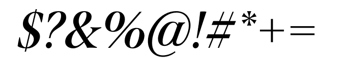 Span Condensed Semibold Italic Font OTHER CHARS