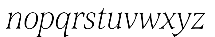 Span Thin Italic Font LOWERCASE