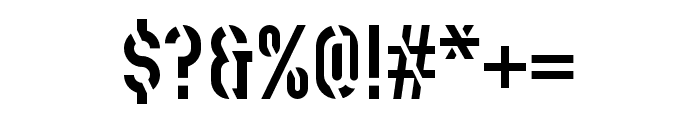 Stenciletta Left Regular Font OTHER CHARS