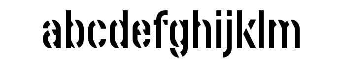 Stenciletta Right Regular Font LOWERCASE