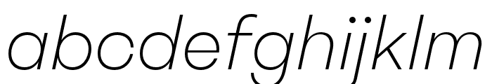 Stratos ExtraLight Italic Font LOWERCASE