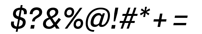 Supria Sans Cond Regular Italic Font OTHER CHARS