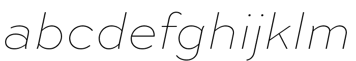 Sweet Sans Pro Extra Thin Italic Font LOWERCASE