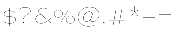 Sweet Sans Pro Thin Italic Font OTHER CHARS