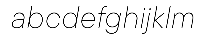 TT Commons Pro ExtraLight Italic Font LOWERCASE