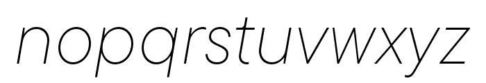 TT Commons Pro ExtraLight Italic Font LOWERCASE