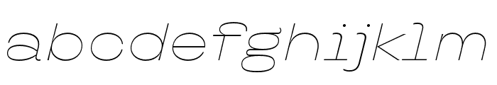 TT Travels Next Thin Italic Font LOWERCASE