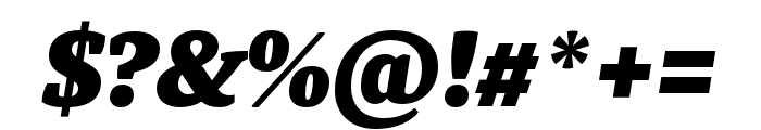 Tasman Black Italic Font OTHER CHARS