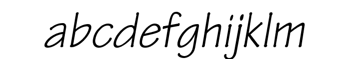 Tekton Pro Condensed Oblique Font LOWERCASE