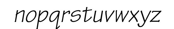 Tekton Pro Condensed Oblique Font LOWERCASE