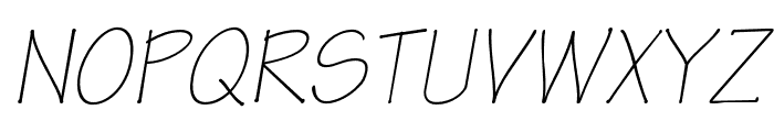 Tekton Pro Light Condensed Oblique Font UPPERCASE