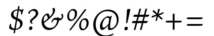 Ten Oldstyle Italic Font OTHER CHARS