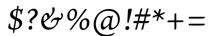 Ten Oldstyle Medium Italic Font OTHER CHARS