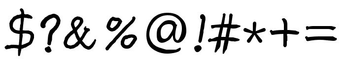 Tensentype TieShan KaiShuJF Regular Font OTHER CHARS