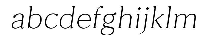 Than Extra Light Italic Font LOWERCASE