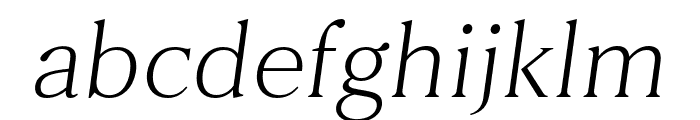 Than Light Italic Font LOWERCASE