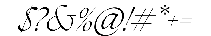 The Seasons Light Italic Font OTHER CHARS