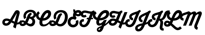 Thirsty Script Extrabold Font UPPERCASE