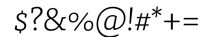 Tisa Pro Light Italic Font OTHER CHARS