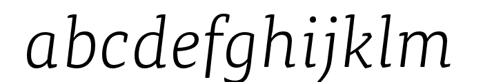 Tisa Pro Light Italic Font LOWERCASE