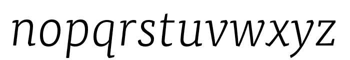 Tisa Pro Light Italic Font LOWERCASE