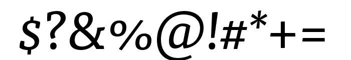 Tisa Pro Regular Italic Font OTHER CHARS