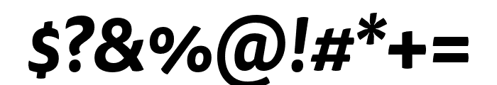 Tisa Sans Pro Bold Italic Font OTHER CHARS