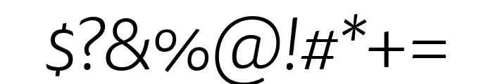 Tisa Sans Pro Light Italic Font OTHER CHARS