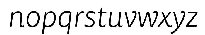 Tisa Sans Pro Light Italic Font LOWERCASE