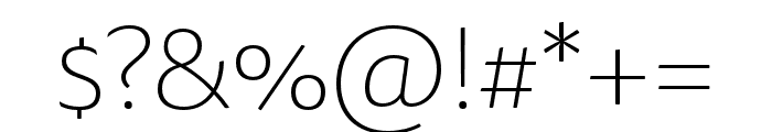 Tisa Sans Pro Thin Font OTHER CHARS