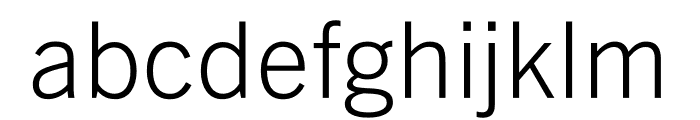 Trade Gothic Next LT Pro Light Font LOWERCASE