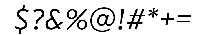 Transat Text Standard Oblique Font OTHER CHARS