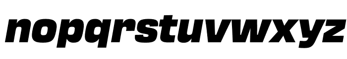 Transducer Black Italic Font LOWERCASE