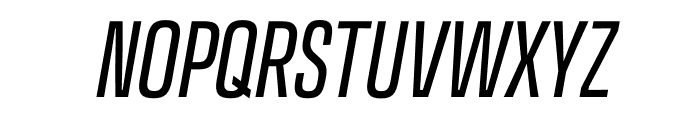 Transducer Condensed Regular Italic Font UPPERCASE