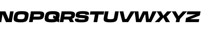 Transducer Extended Black Italic Font UPPERCASE