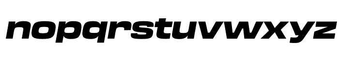 Transducer Extended Black Italic Font LOWERCASE