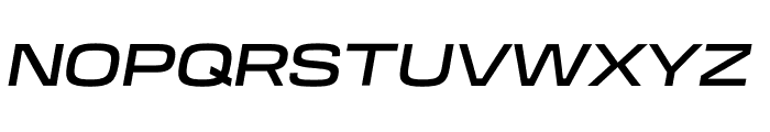 Transducer Extended Medium Italic Font UPPERCASE